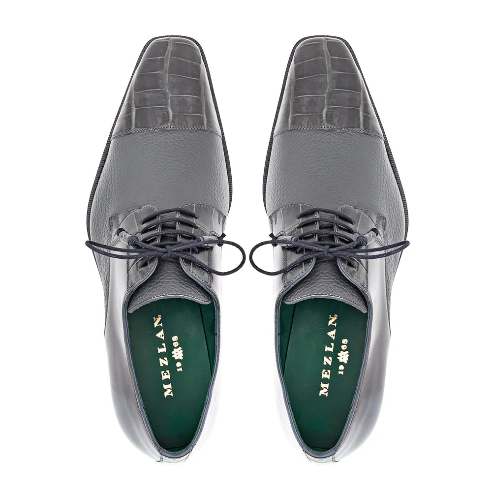 Alligator/Calfskin Cap Toe Derby