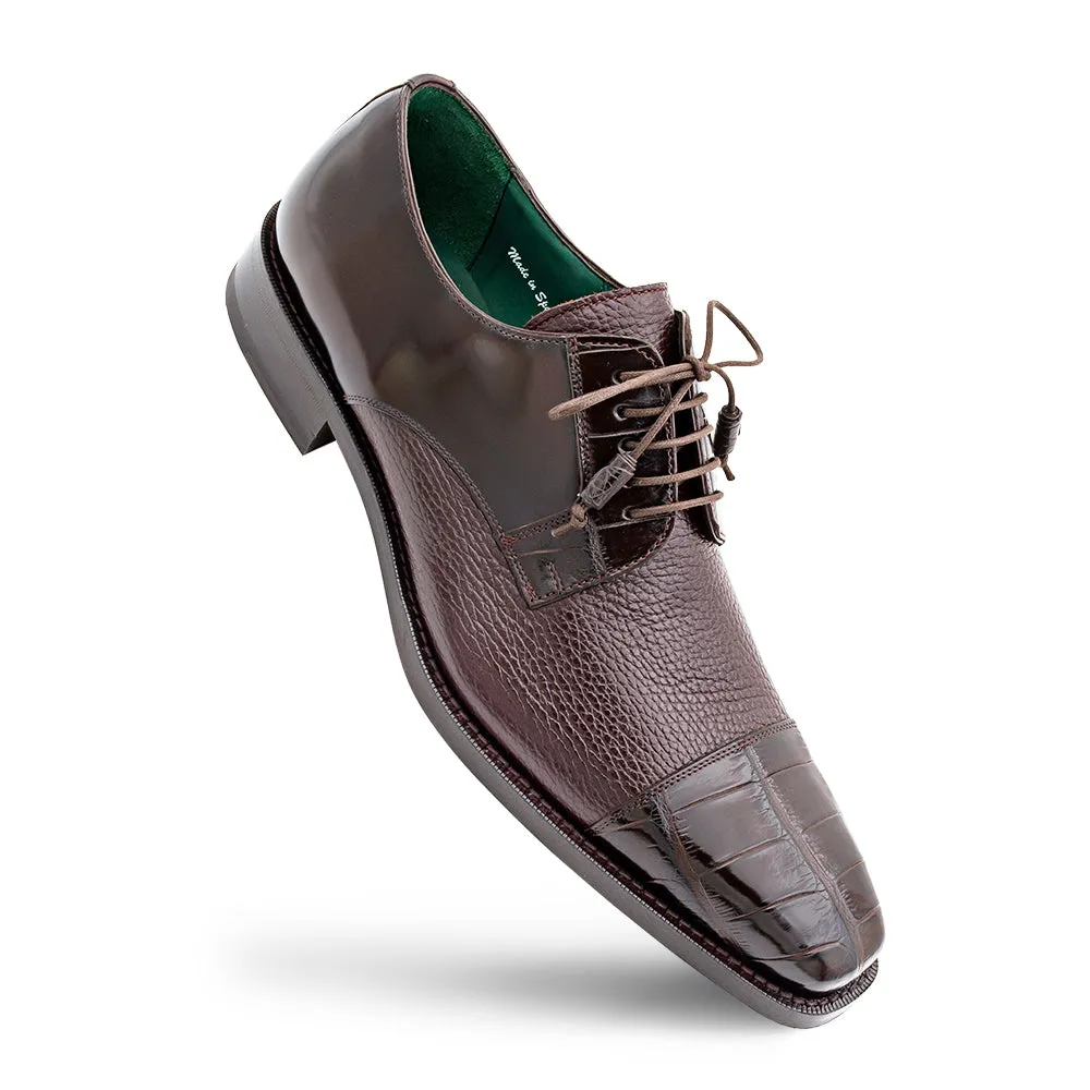 Alligator/Calfskin Cap Toe Derby