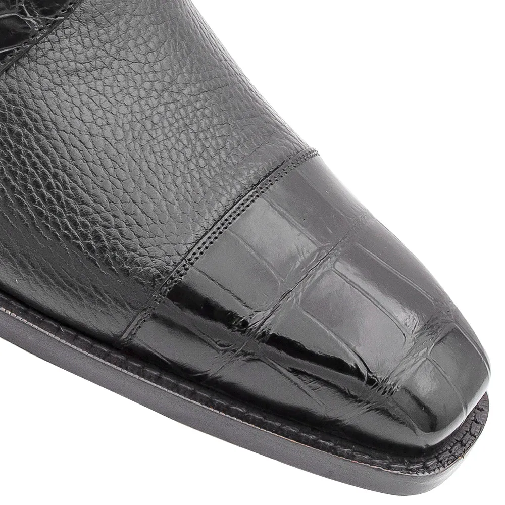 Alligator/Calfskin Cap Toe Derby