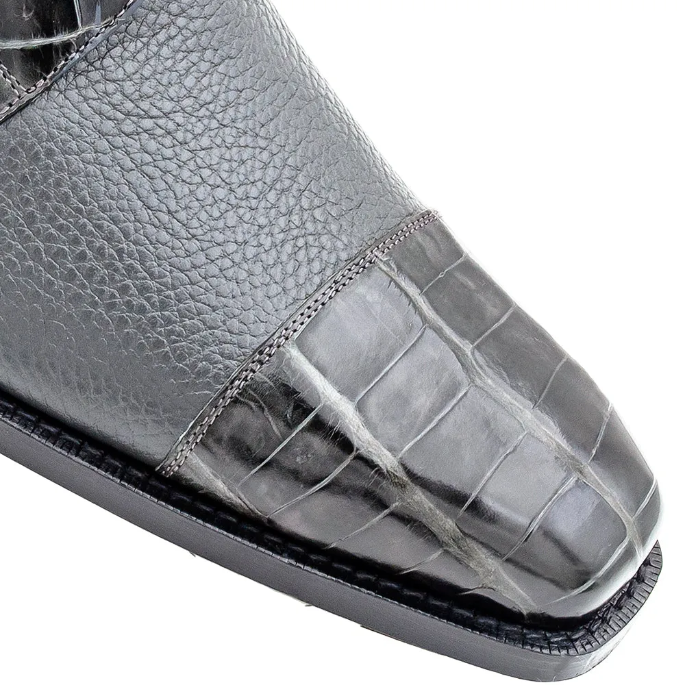 Alligator/Calfskin Cap Toe Derby
