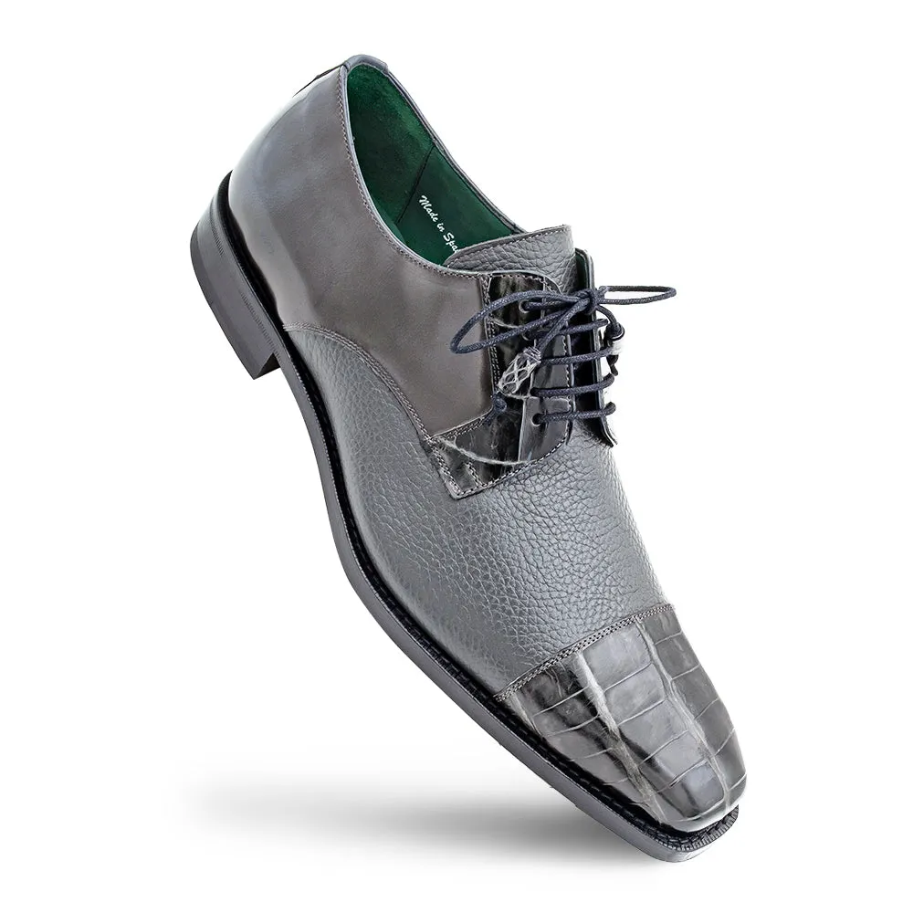 Alligator/Calfskin Cap Toe Derby