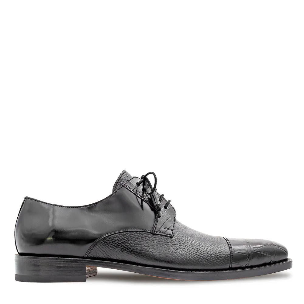 Alligator/Calfskin Cap Toe Derby