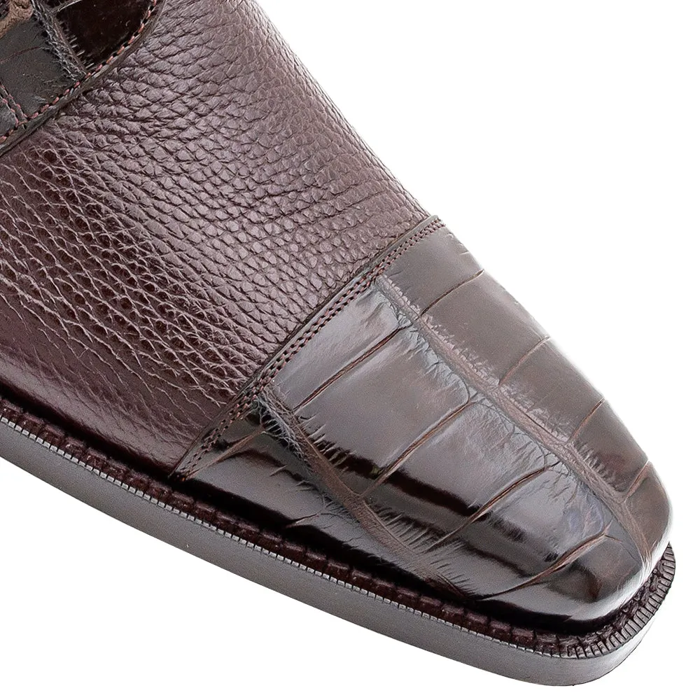 Alligator/Calfskin Cap Toe Derby