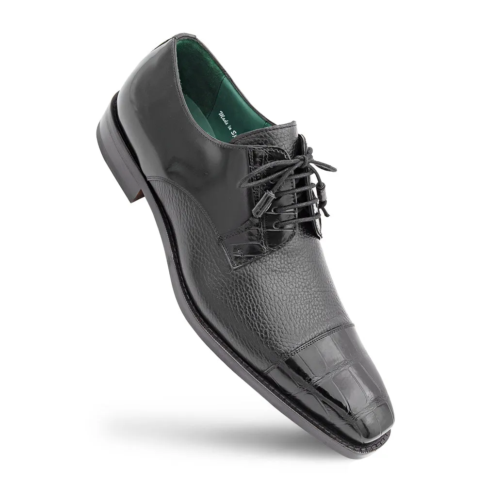 Alligator/Calfskin Cap Toe Derby