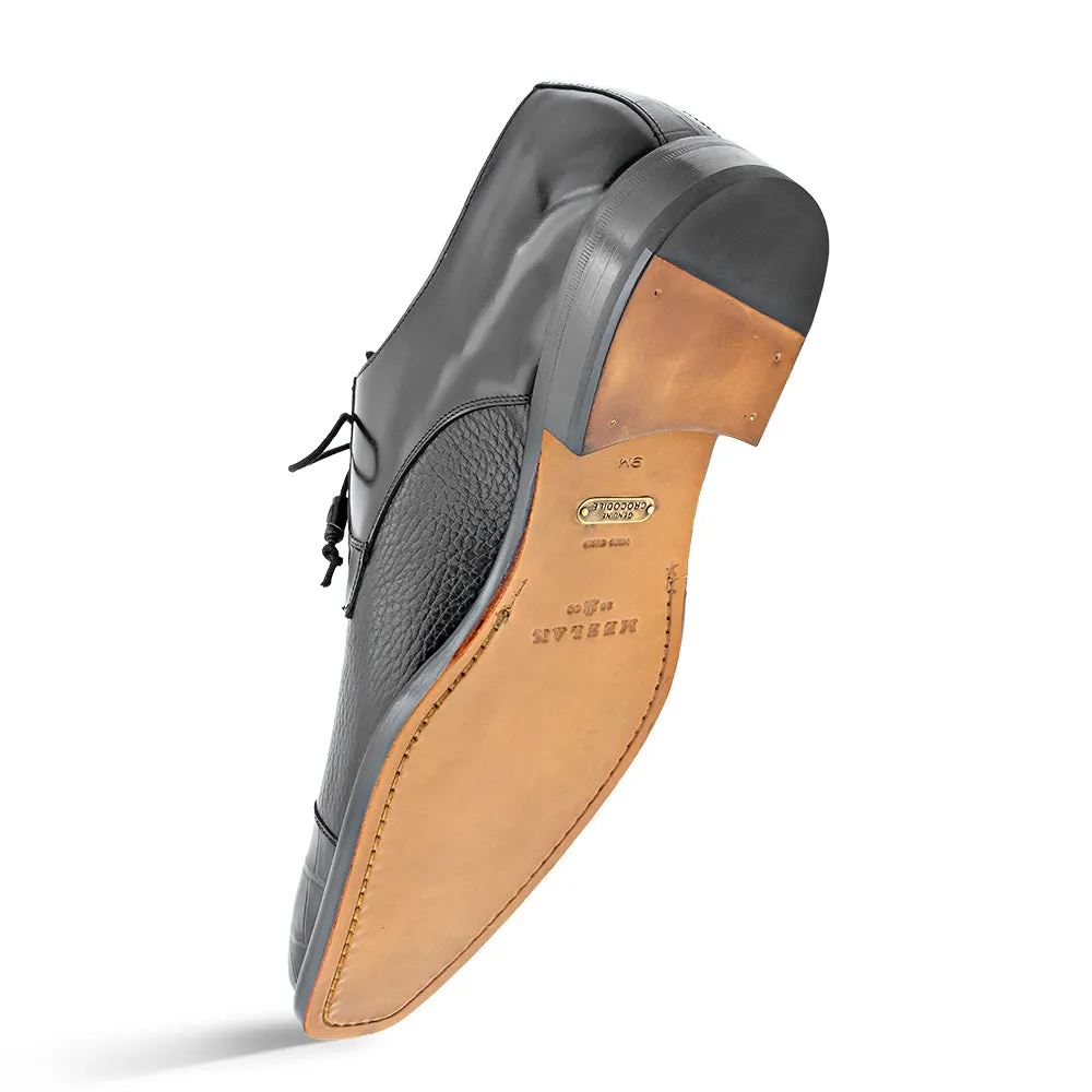 Alligator/Calfskin Cap Toe Derby