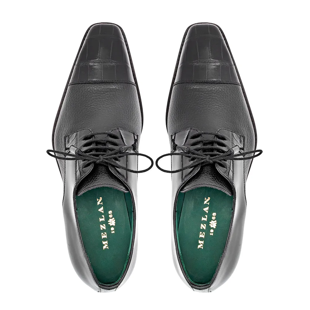 Alligator/Calfskin Cap Toe Derby