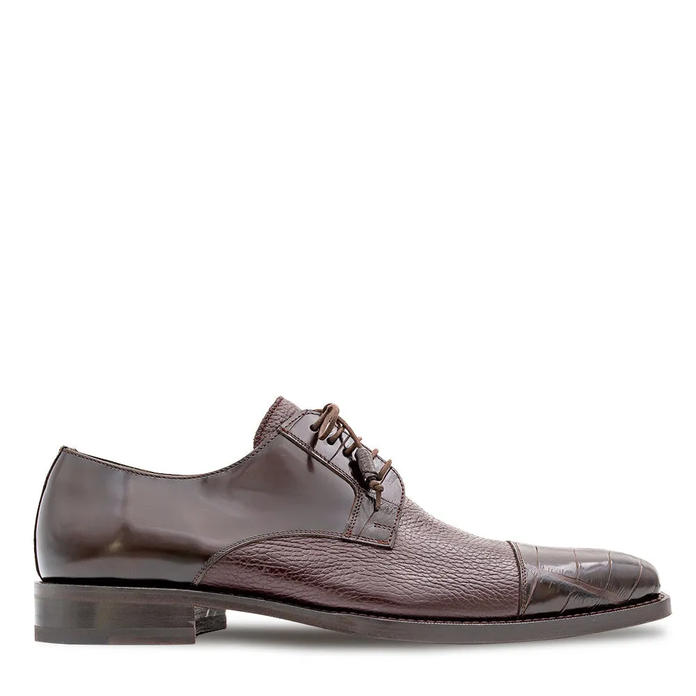Alligator/Calfskin Cap Toe Derby