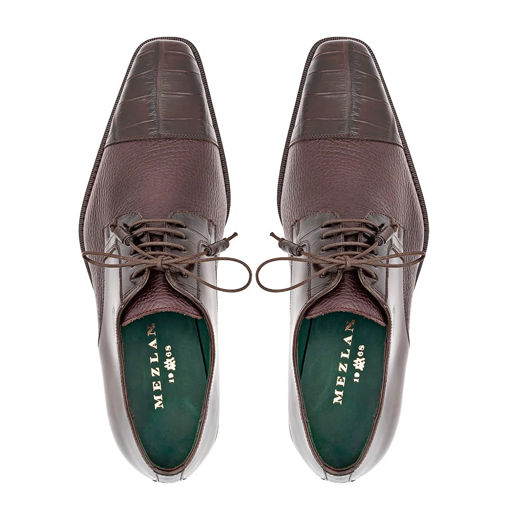 Alligator/Calfskin Cap Toe Derby