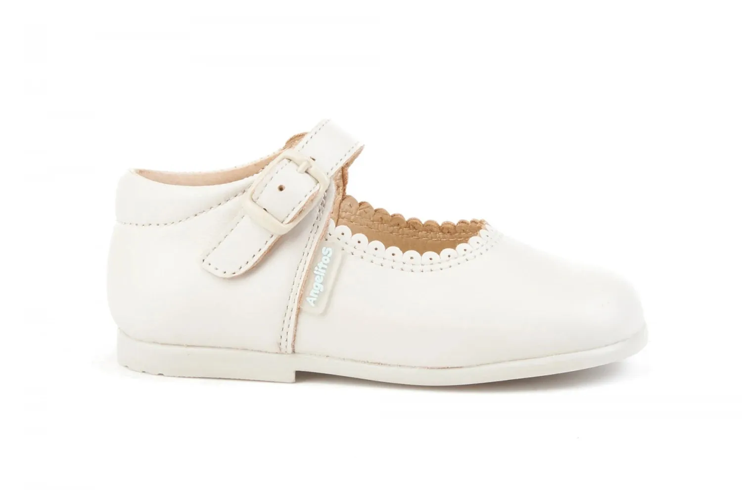Angelitos - Beige Leather Maryjane 500
