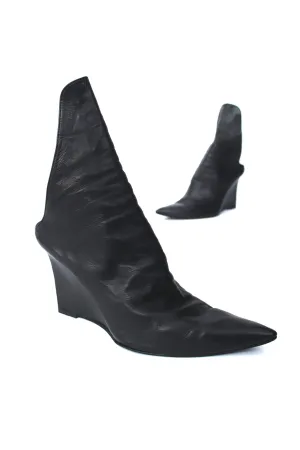 Ann Demeulemeester Lambskin Mule Boots