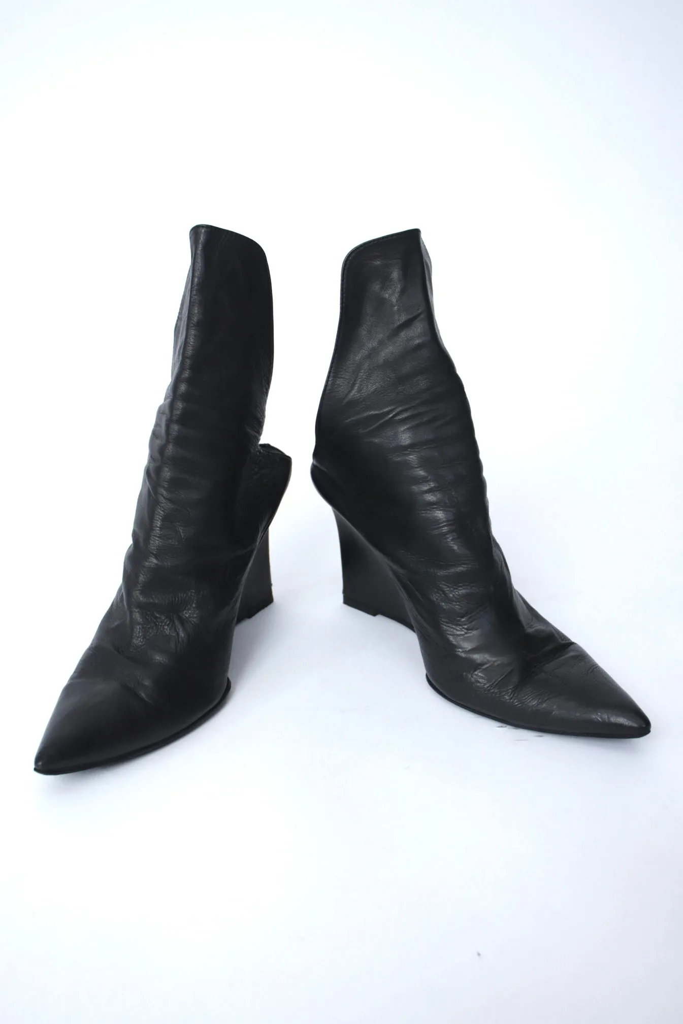 Ann Demeulemeester Lambskin Mule Boots