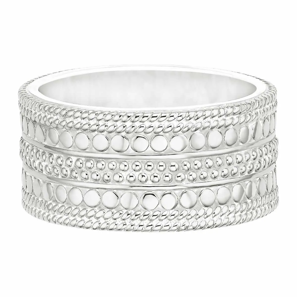 Anna Beck Divided Cigar Band Ring- Silver
