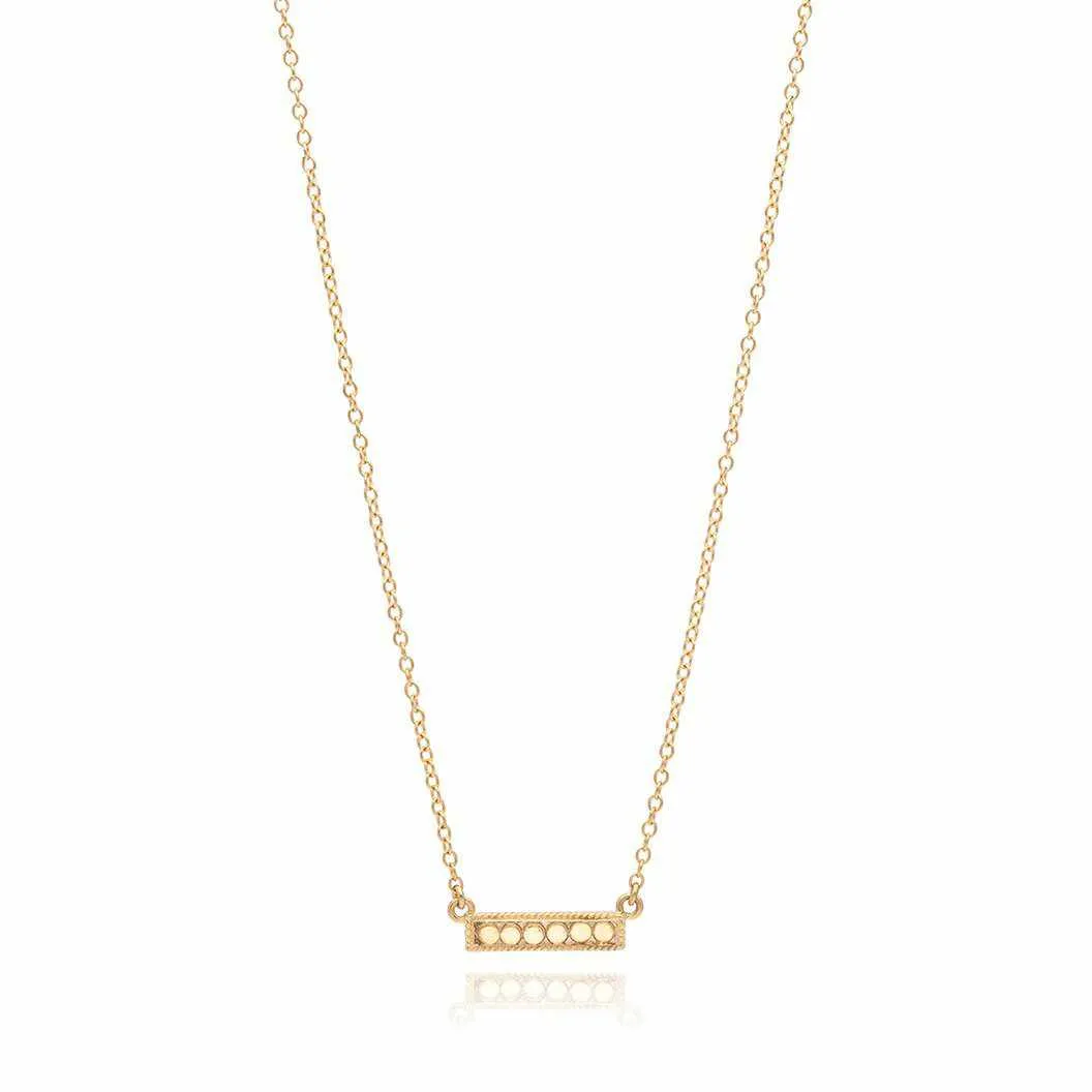 Anna Beck Garnet Pavè Bar Stacking Necklace, Gold