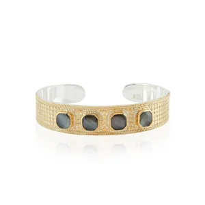 Anna Beck Grey Quartz Multi-Stone Cuff