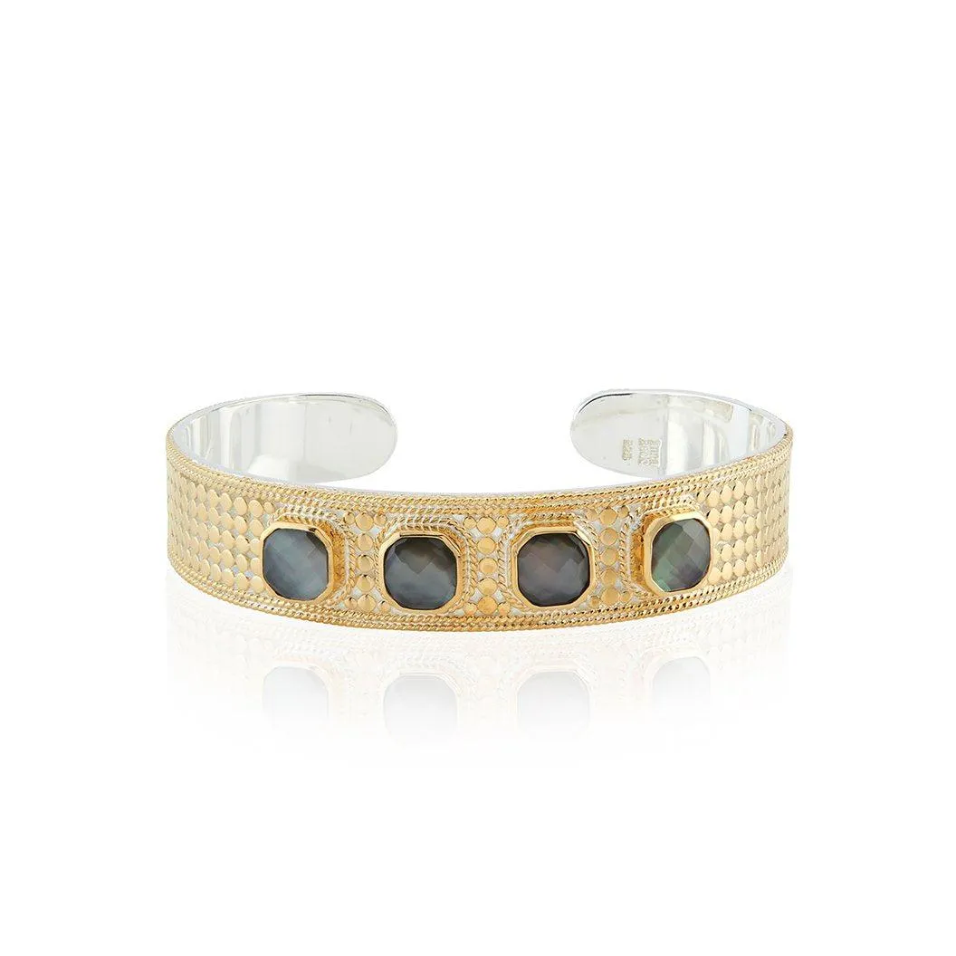 Anna Beck Grey Quartz Multi-Stone Cuff