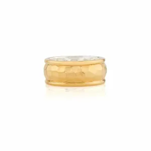 Anna Beck Hammered Cigar Ring - Gold