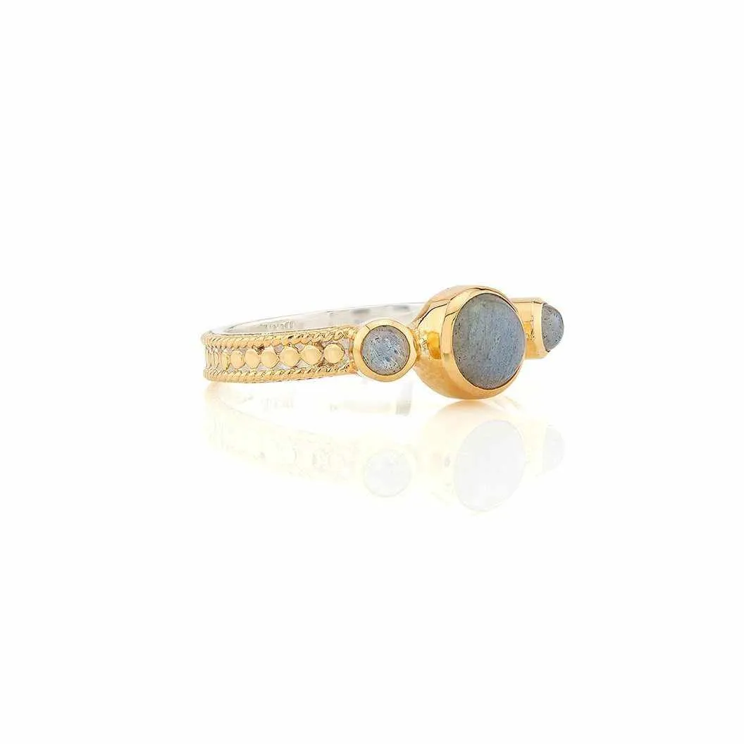 Anna Beck Labradorite Triple Stone Stacking Ring - Gold