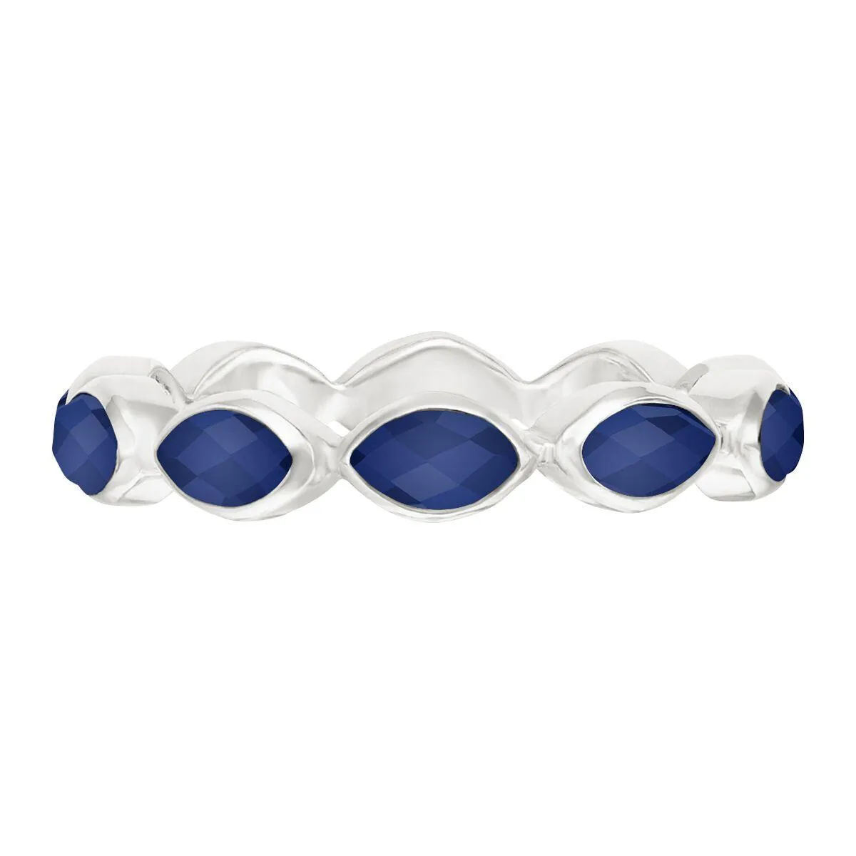 Anna Beck Lapis Multi Stone Ring - Silver