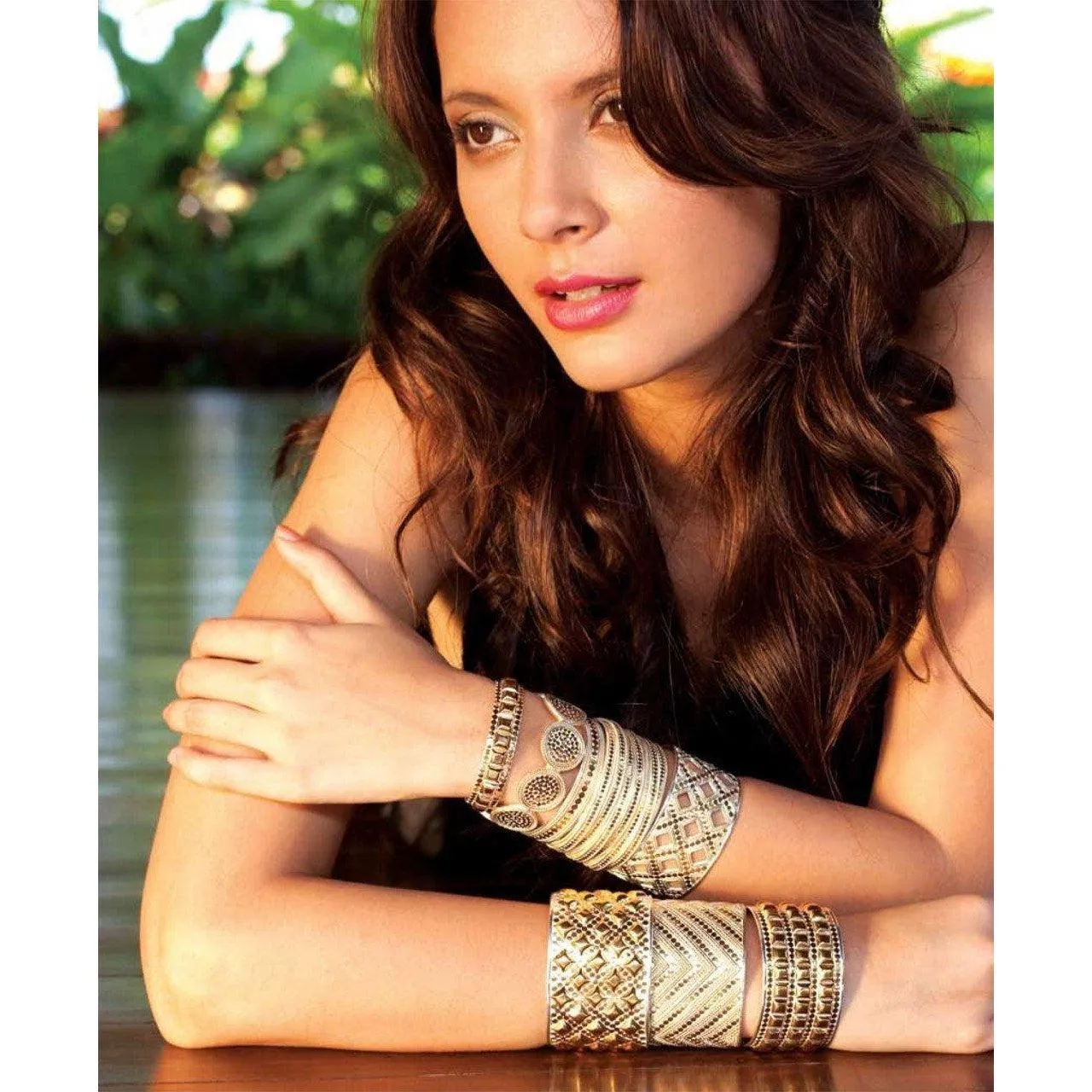 Anna Beck Skinny Cuff - Gold