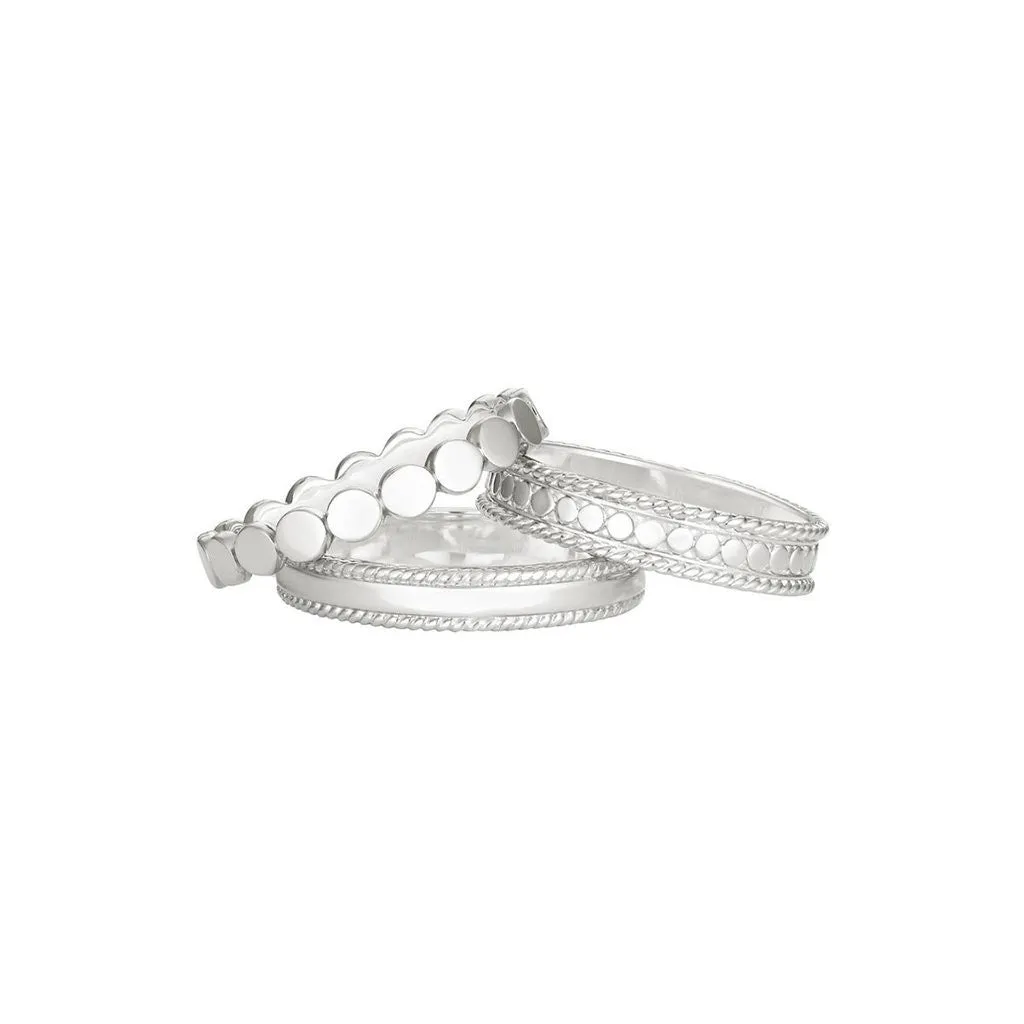Anna Beck Stacking Rings Set of 3 - Silver