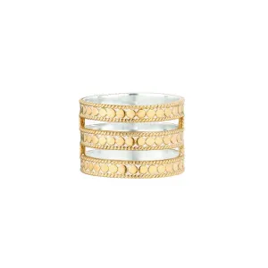 Anna Beck Triple Bar Ring - Gold