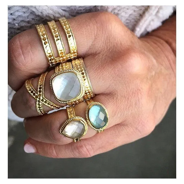 Anna Beck Triple Bar Ring - Silver
