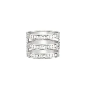Anna Beck Triple Bar Ring - Silver