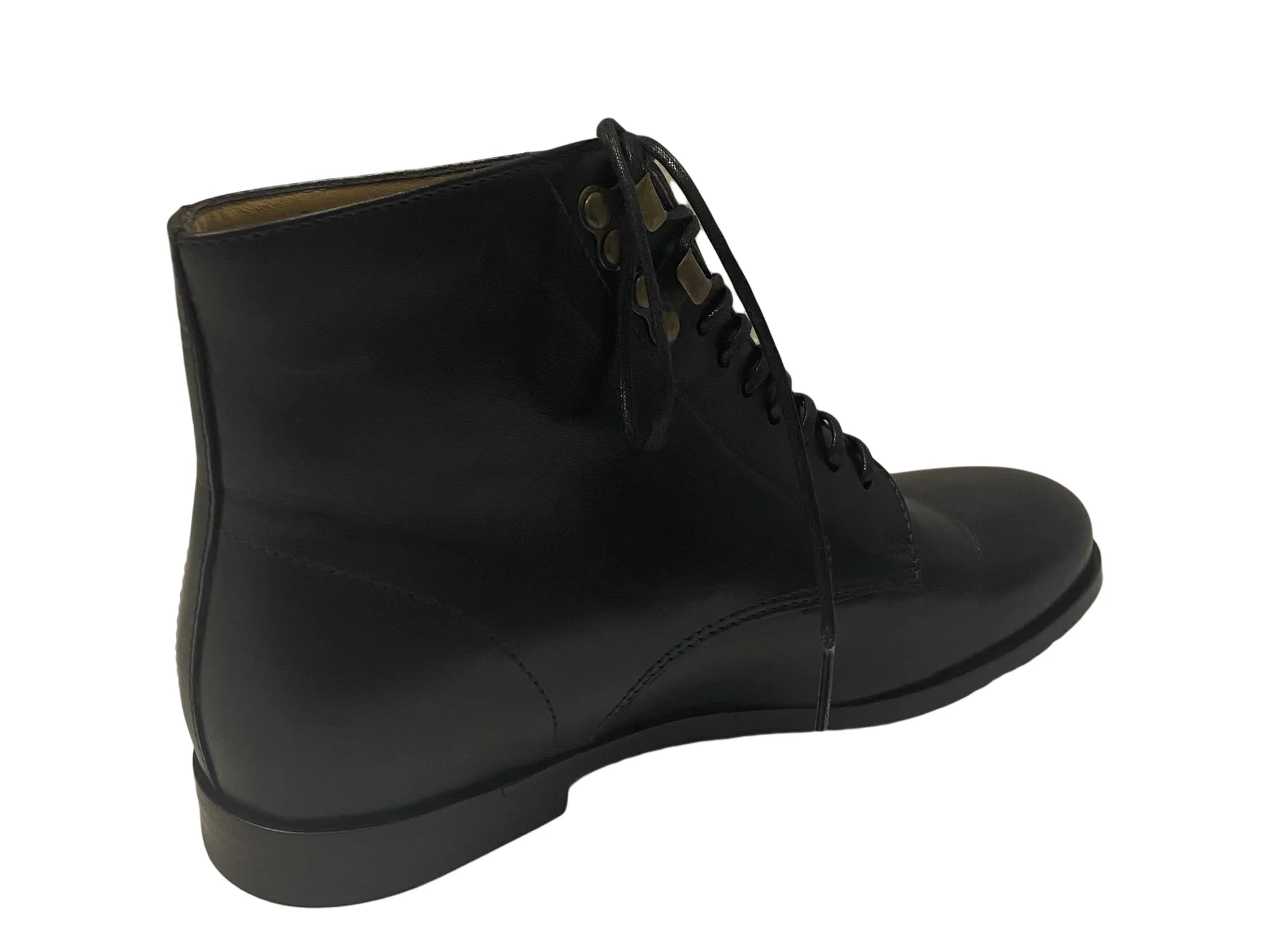 A.P.C. Women's Black Frances Lace-Up Ankle Boots US 5 / FR 35 $550 NWOB