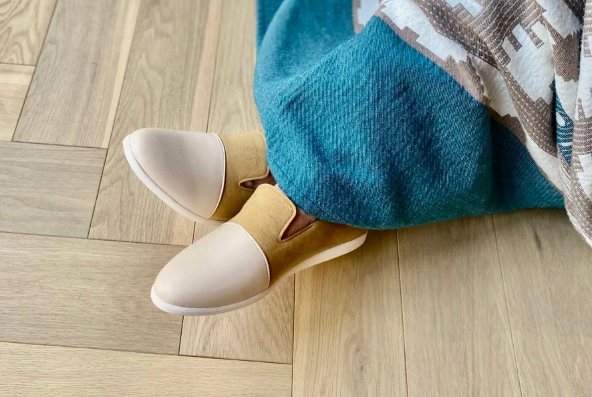 Apple Leather & Vegan Suede House Loafers | Blush & Cinnamon