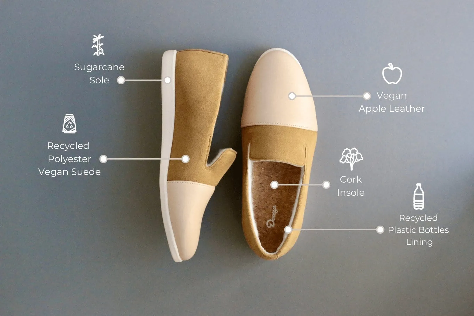 Apple Leather & Vegan Suede House Loafers | Blush & Cinnamon