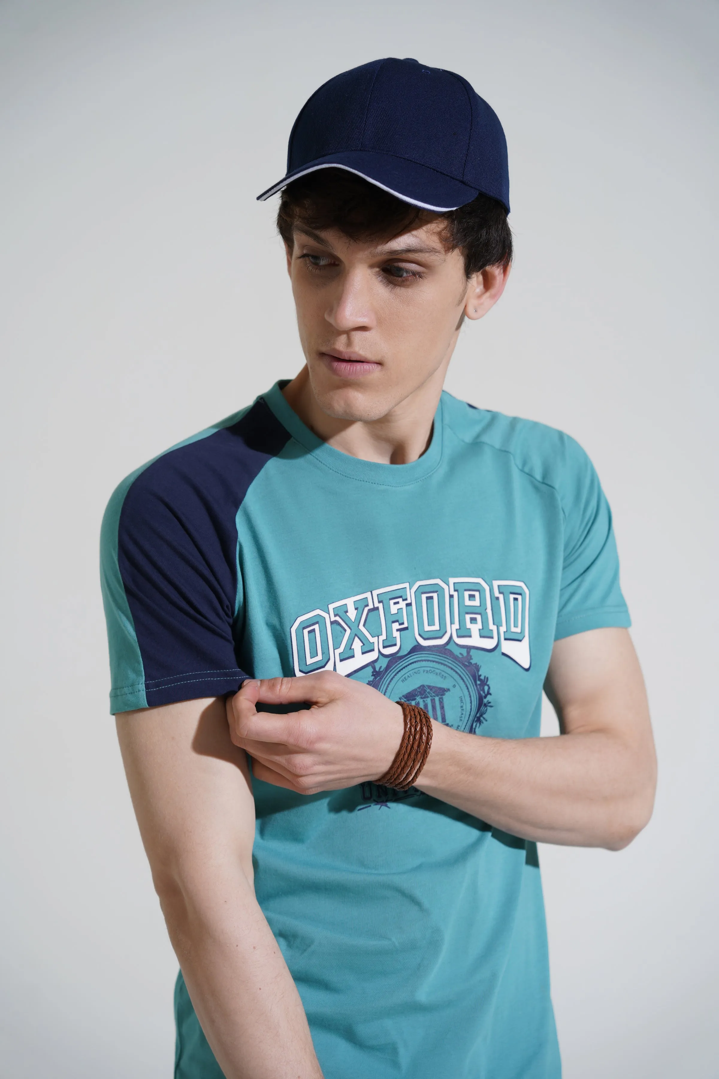 Aqua Oxford T-Shirt