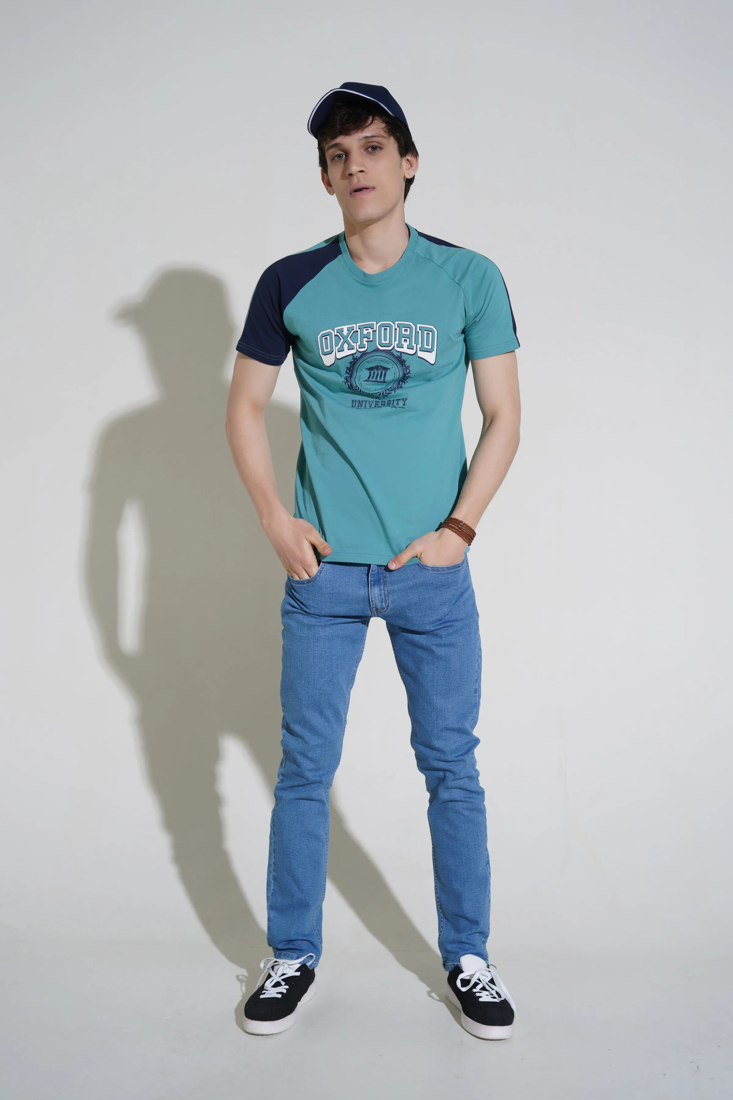 Aqua Oxford T-Shirt