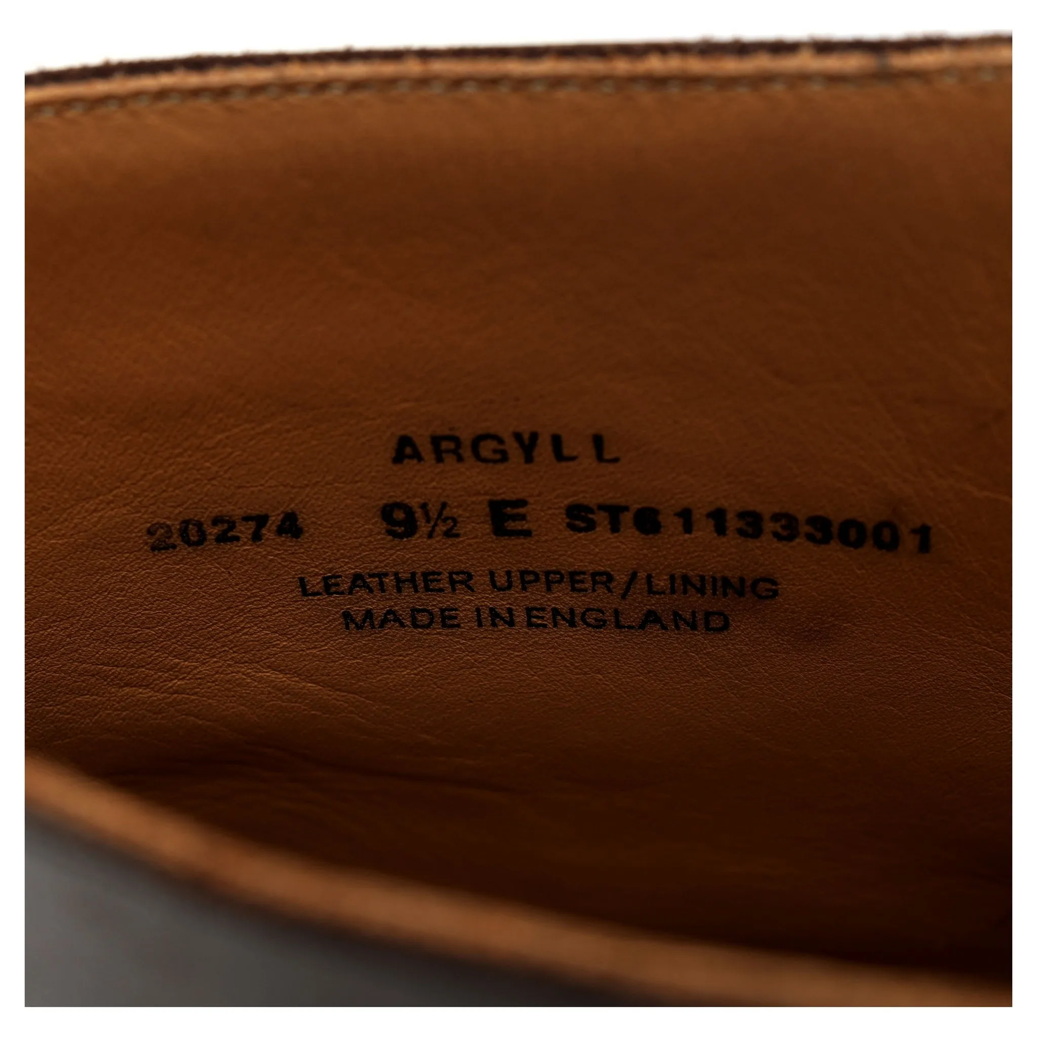 'Argyll' Dark Brown Leather Boots UK 9.5 E