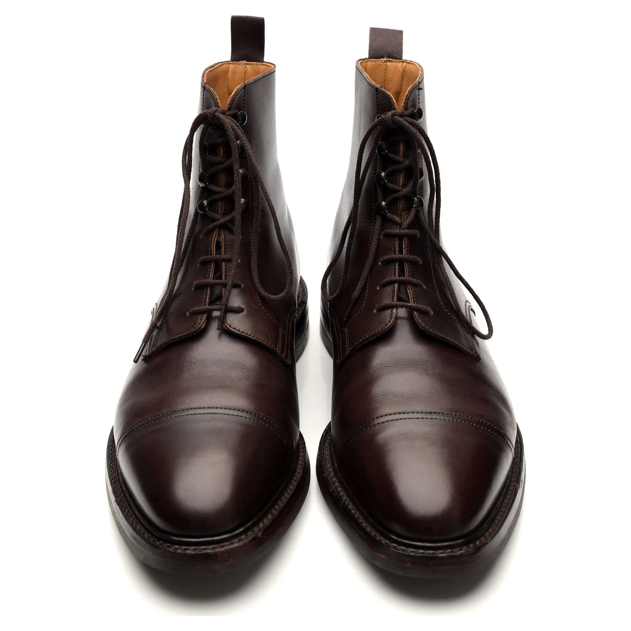 'Argyll' Dark Brown Leather Boots UK 9.5 E