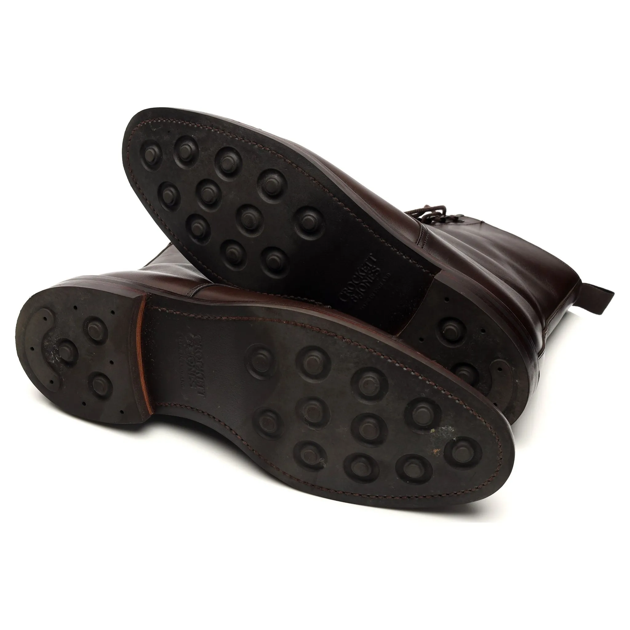 'Argyll' Dark Brown Leather Boots UK 9.5 E