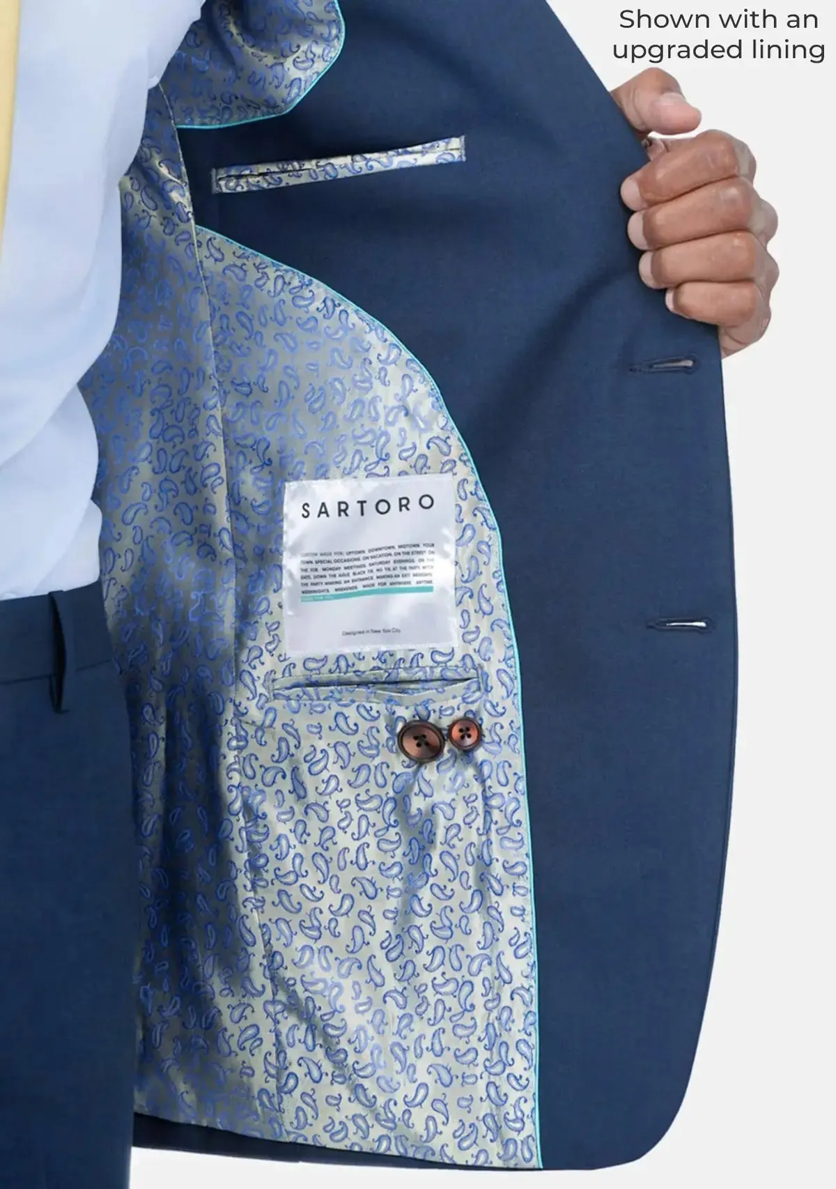 Astor Oxford Blue Sharkskin Suit