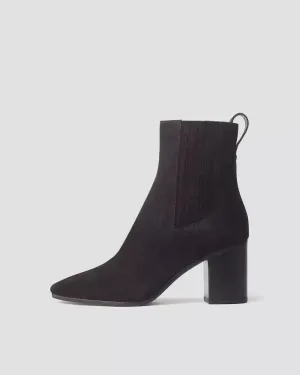 Astra Chelsea Suede Boot in Black