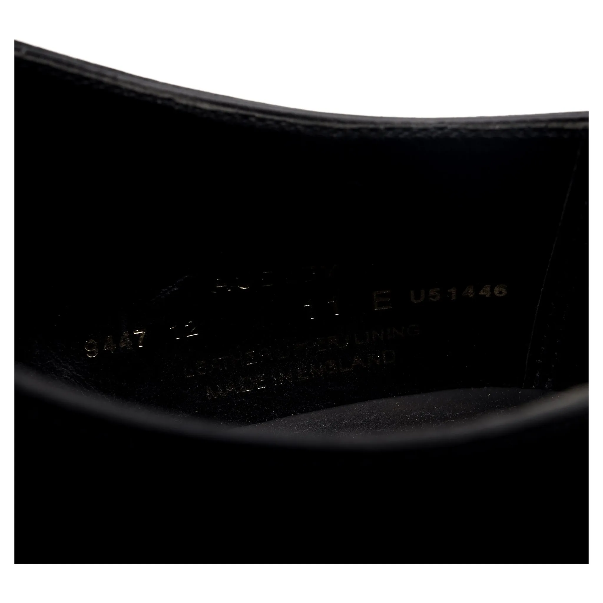 'Audley' Black Leather Oxford UK 11 E