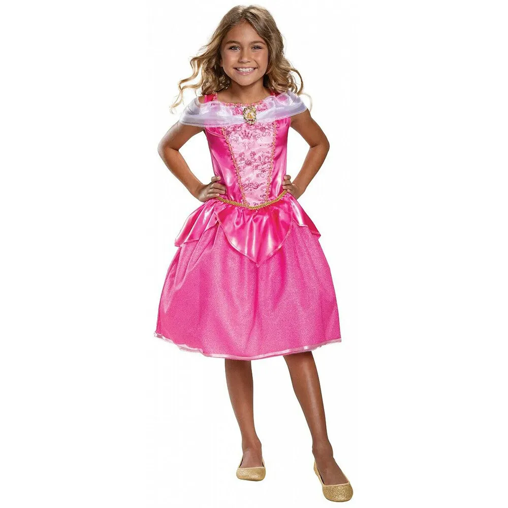 Aurora Princess Costume Dress Girls Classic Sleeping Beauty Child Kids Toddler Outfit