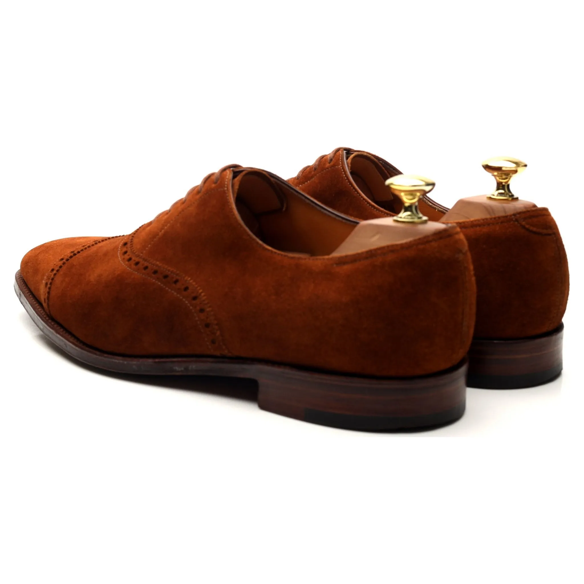 'Avon' Tan Brown Suede Oxford UK 9 E