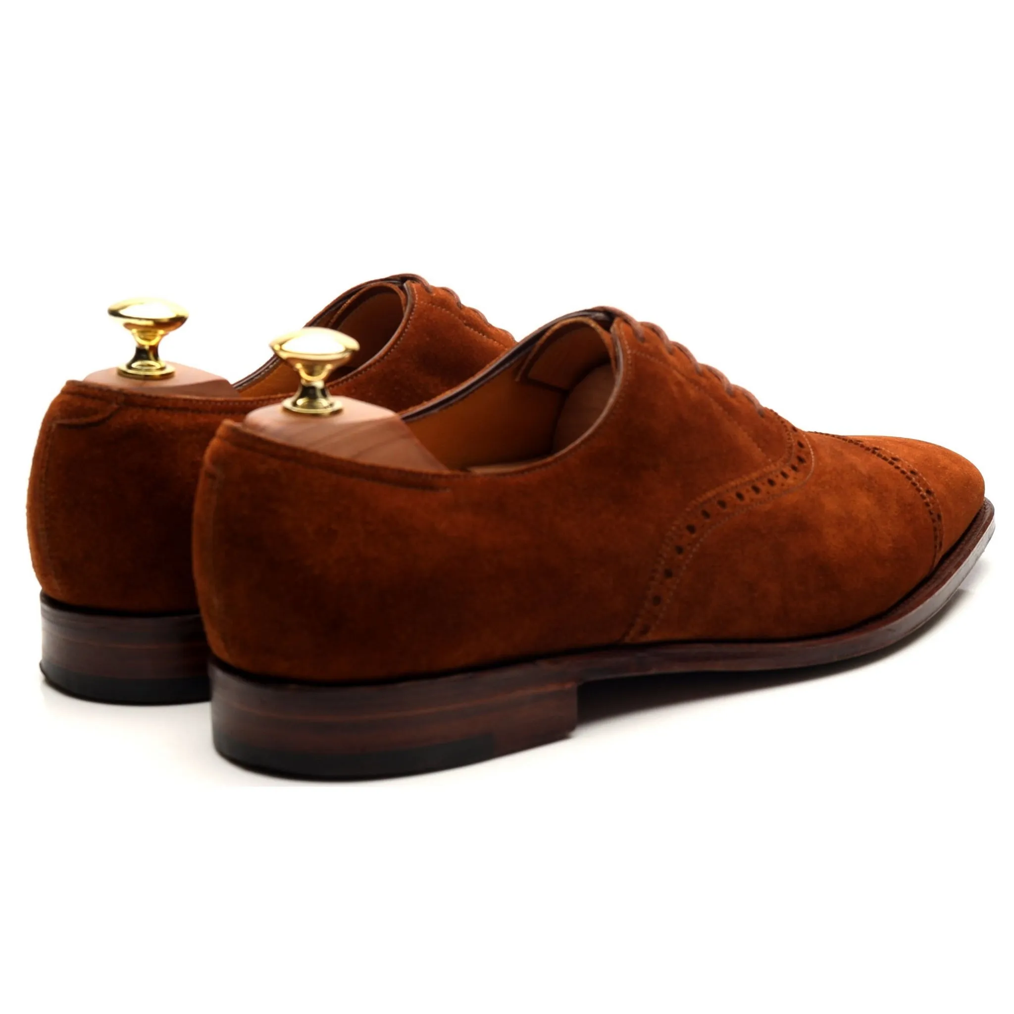 'Avon' Tan Brown Suede Oxford UK 9 E