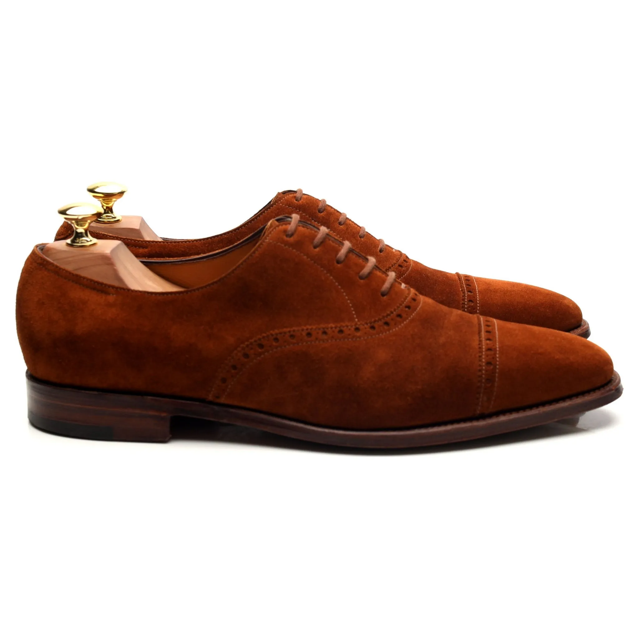 'Avon' Tan Brown Suede Oxford UK 9 E