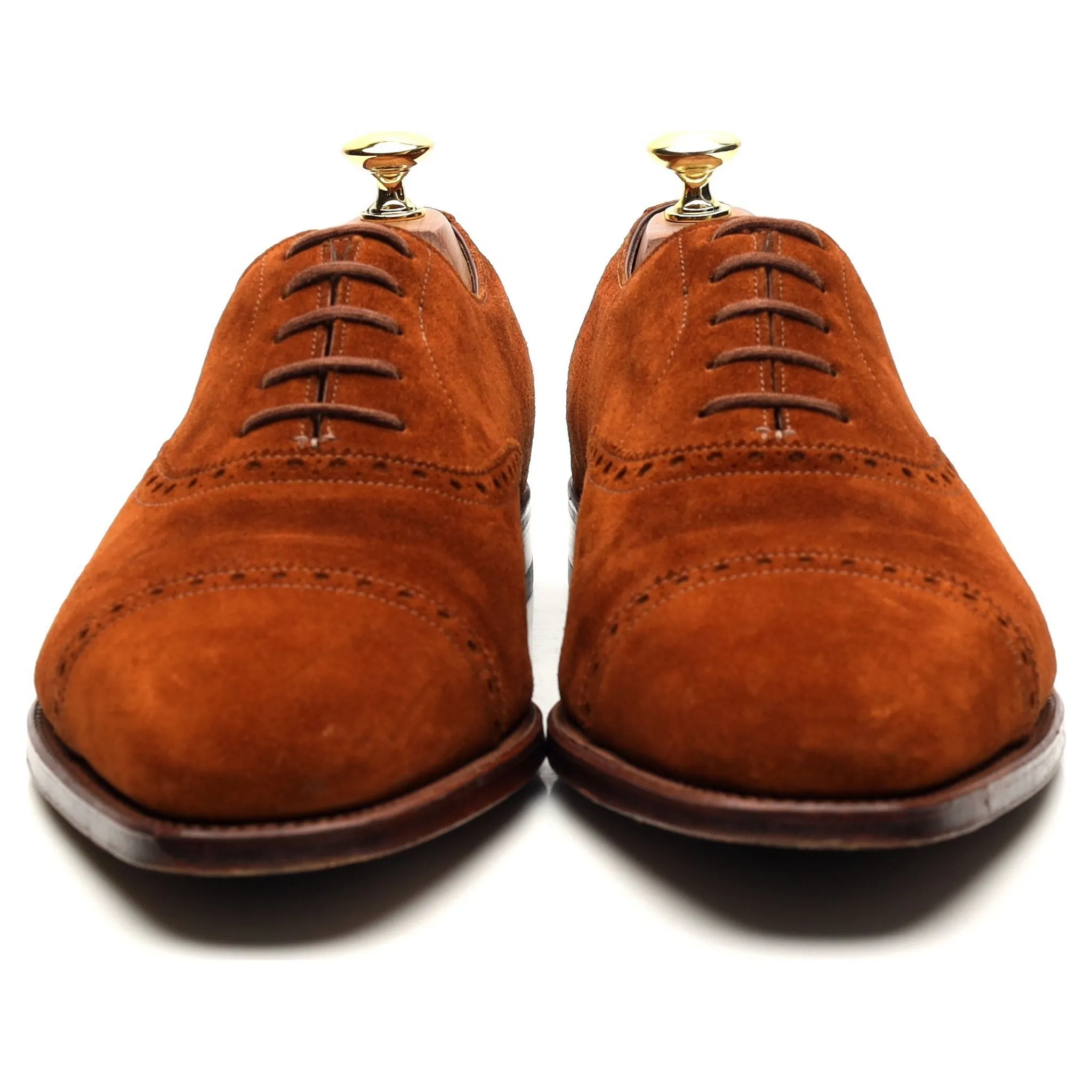 'Avon' Tan Brown Suede Oxford UK 9 E