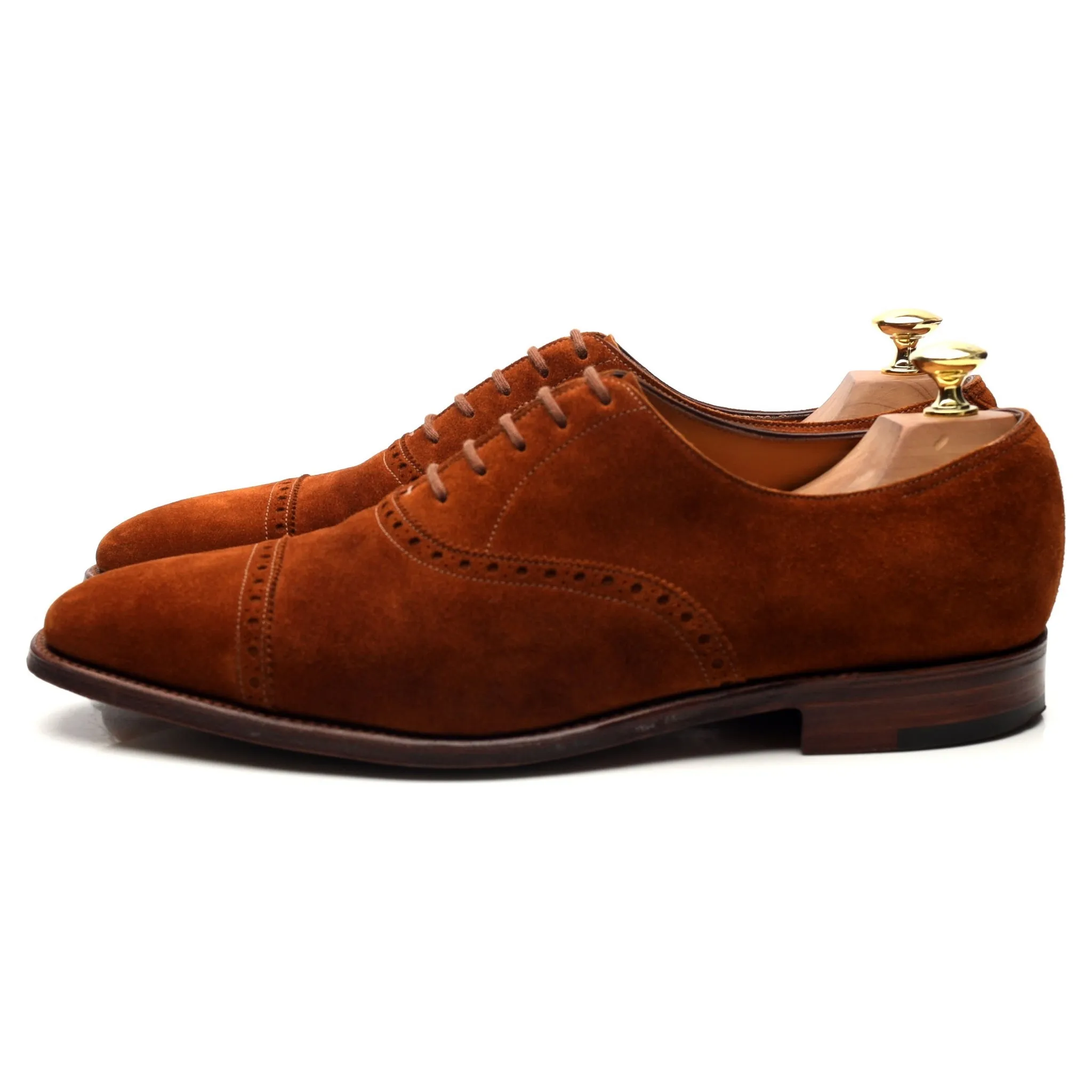 'Avon' Tan Brown Suede Oxford UK 9 E
