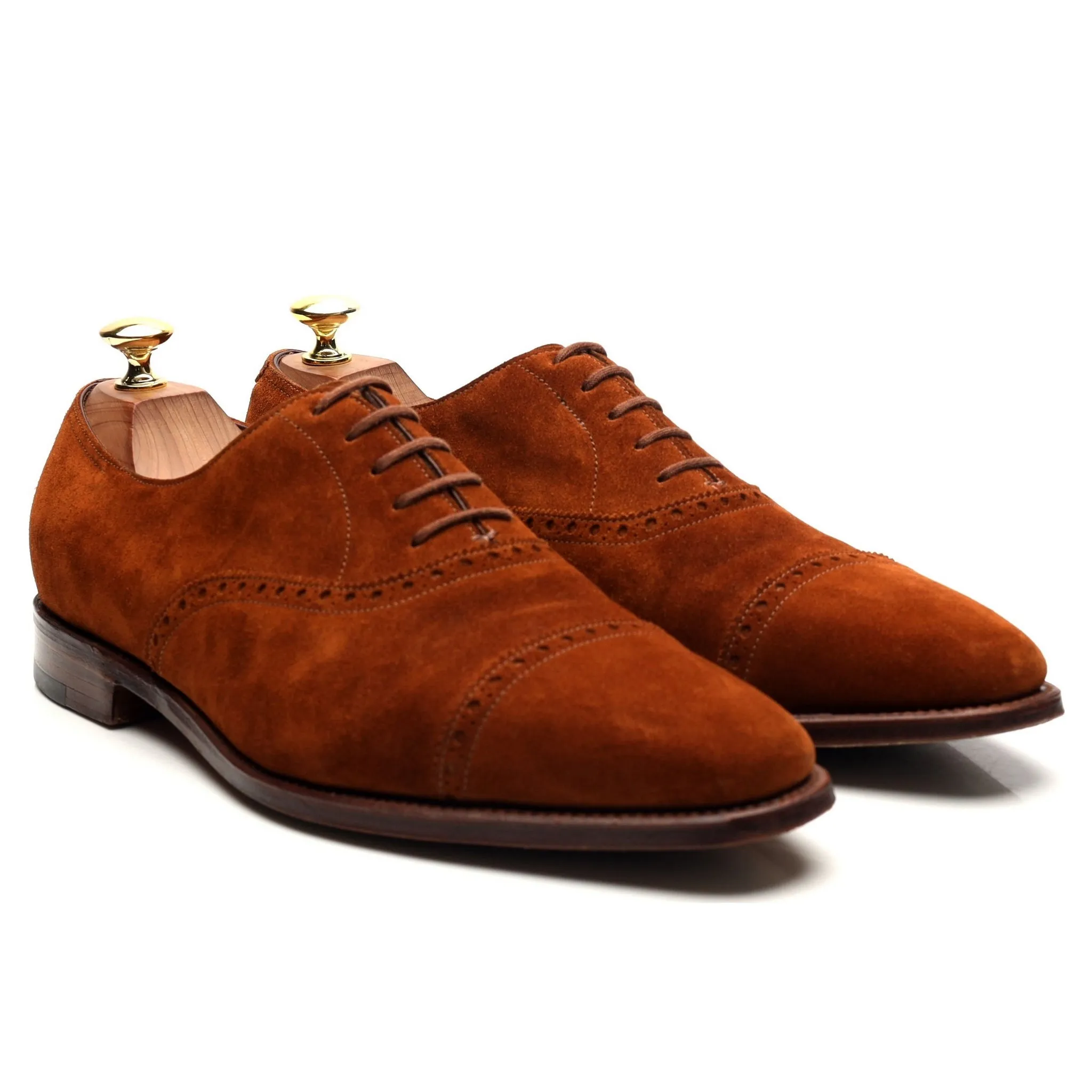 'Avon' Tan Brown Suede Oxford UK 9 E