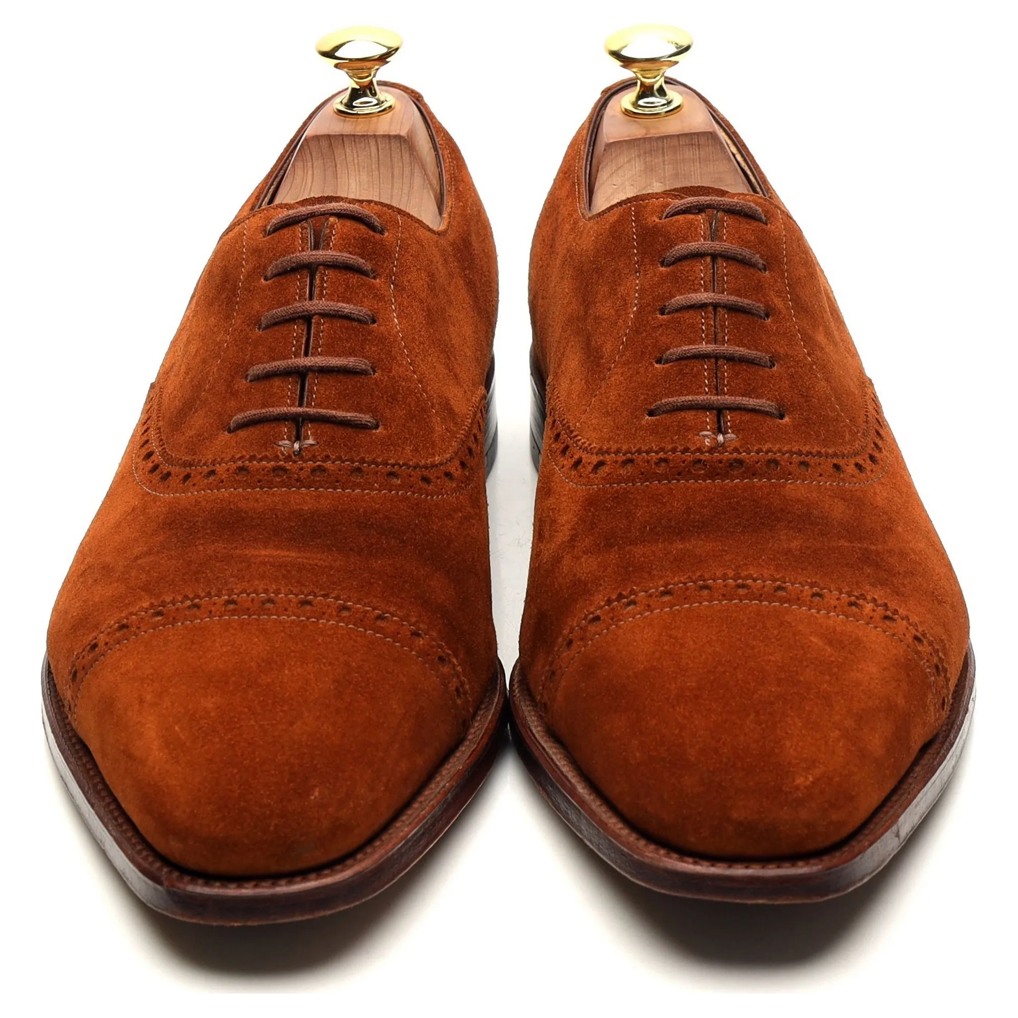 'Avon' Tan Brown Suede Oxford UK 9 E