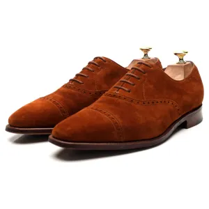 'Avon' Tan Brown Suede Oxford UK 9 E