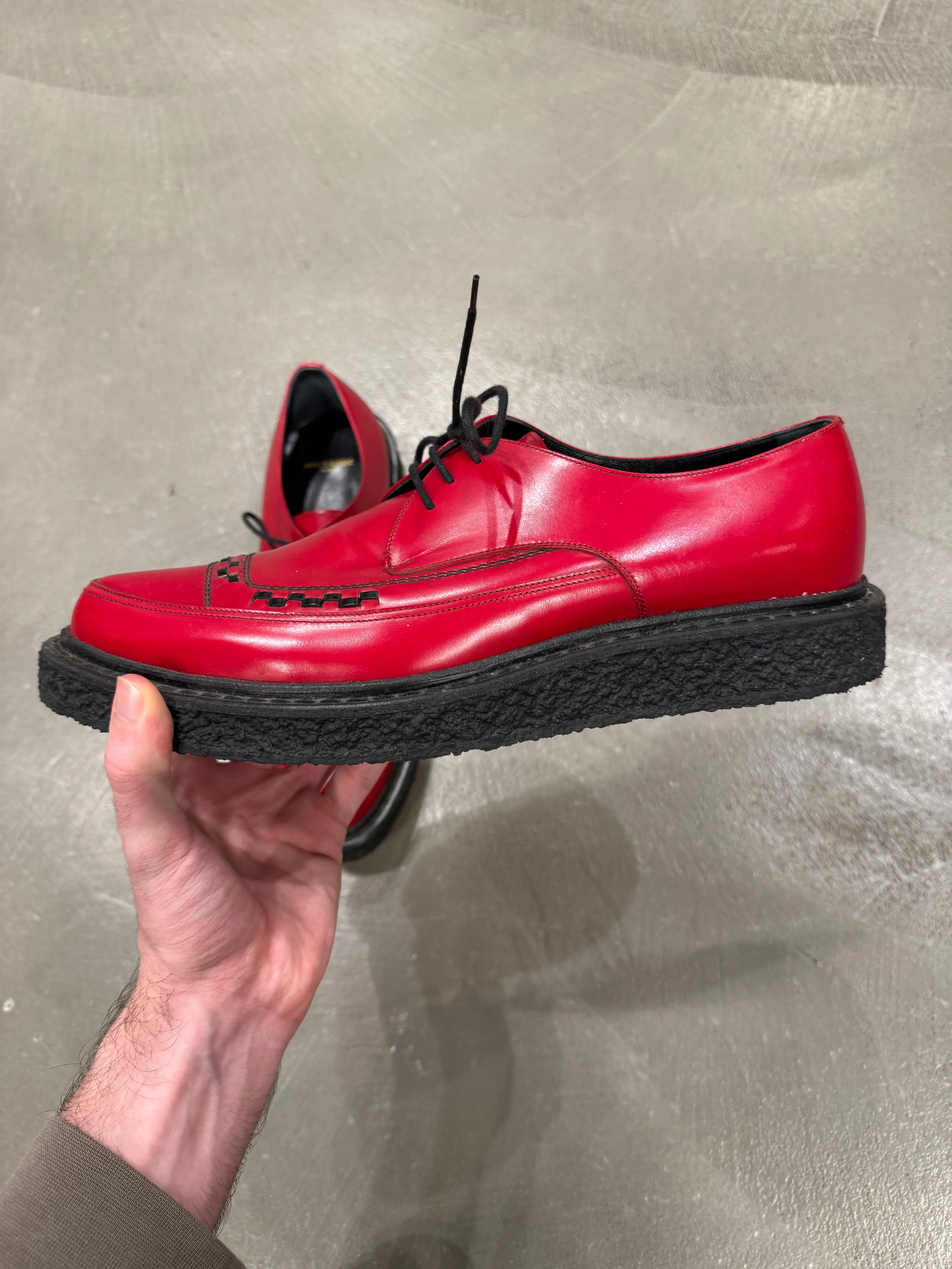 A/W2014 Saint Laurent by Hedi Slimane runway leather creepers derby shoes