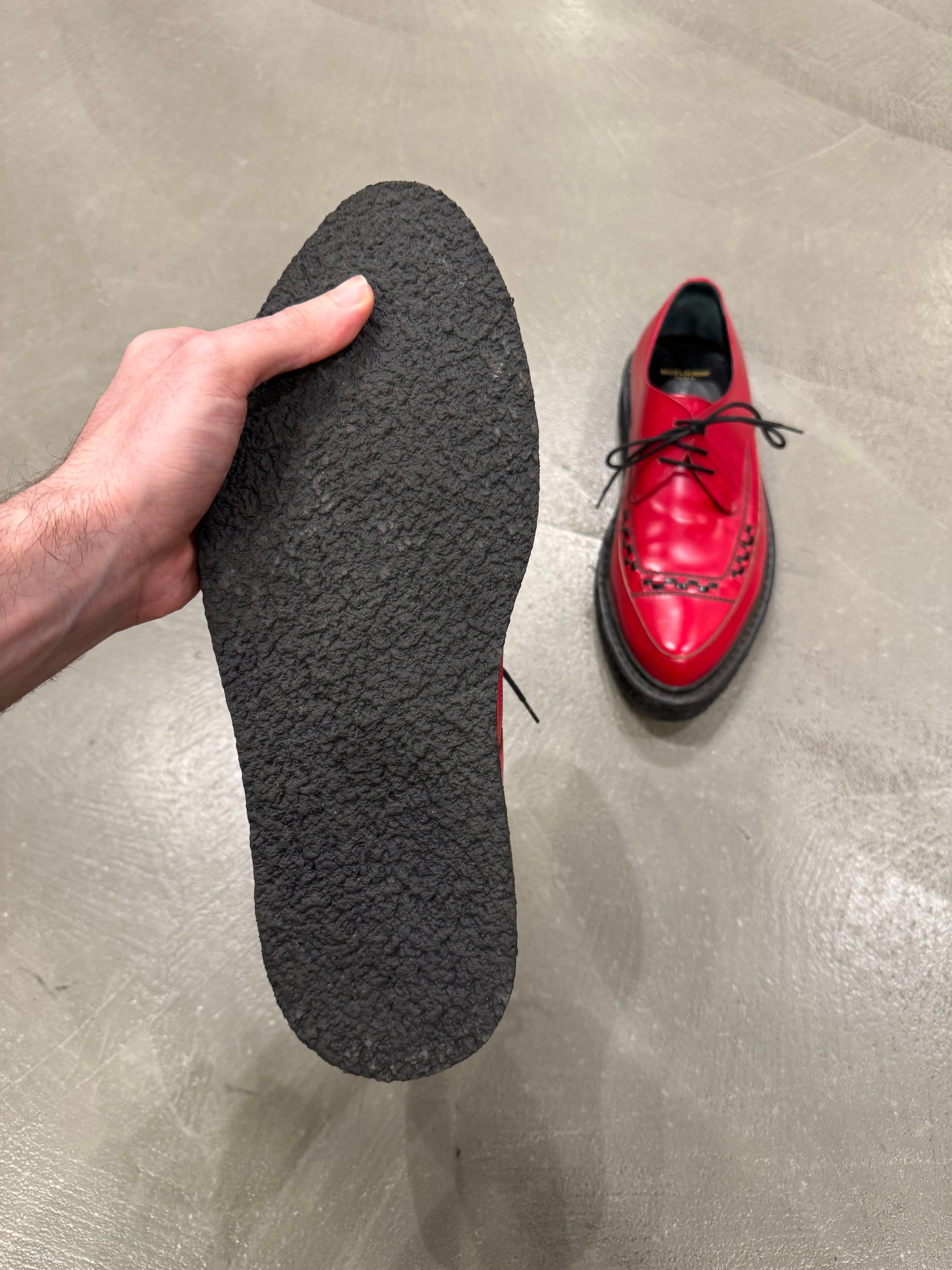 A/W2014 Saint Laurent by Hedi Slimane runway leather creepers derby shoes