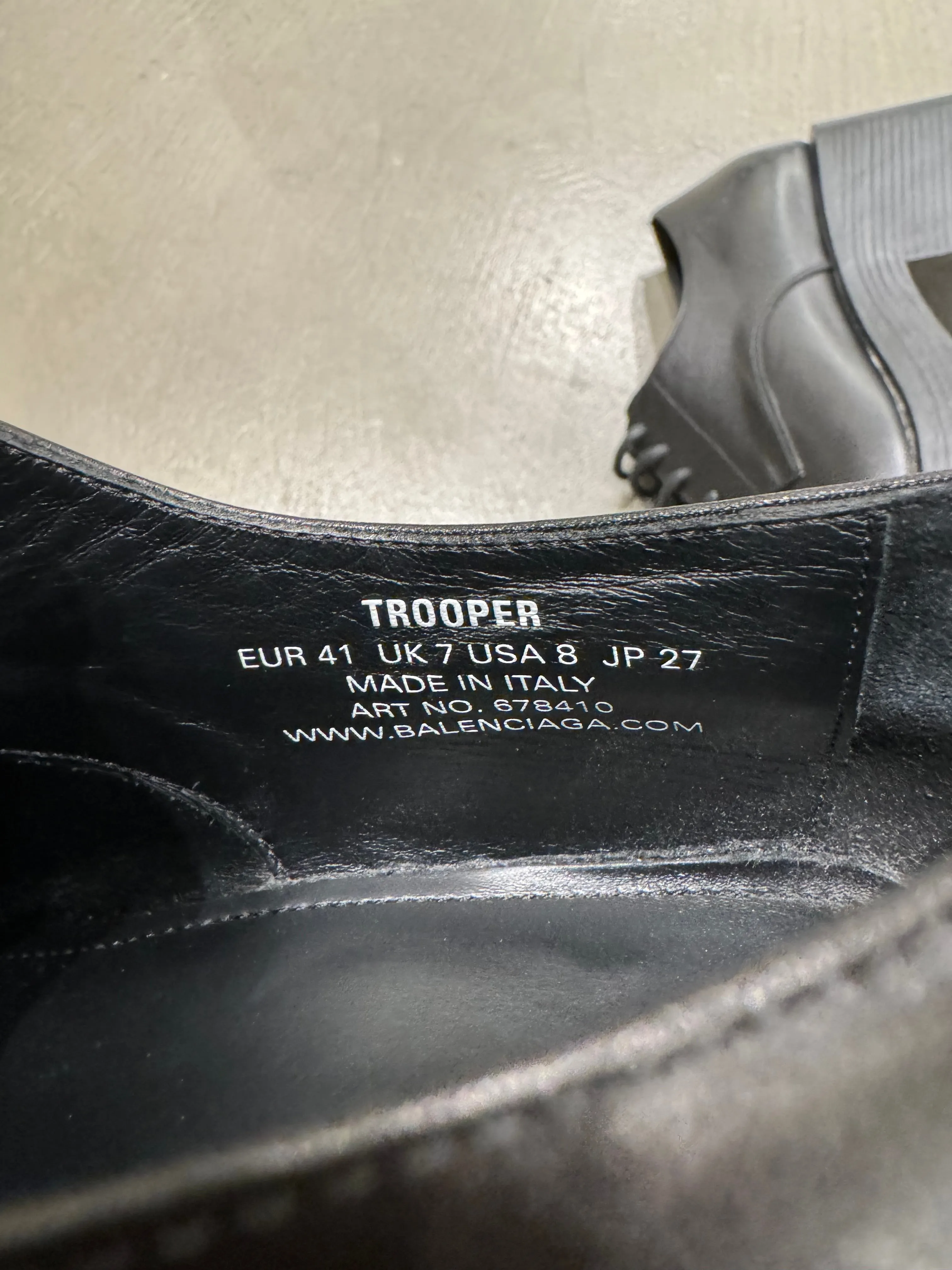 Balenciaga trooper derbies